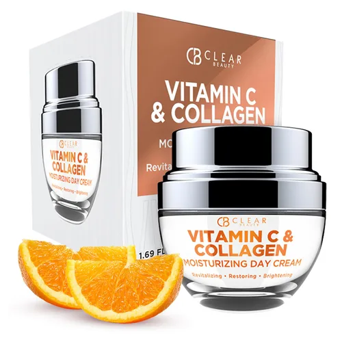 Vista 8 de Clear Beauty Hidratante facial diario de oro de 24 quilates y colágeno, probado por dermatólogos, reduce las líneas finas, antienvejecimiento
