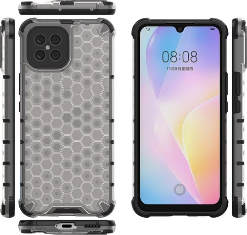 Vista 41 de Pzwoxukhov Funda compatible con Huawei Nova 3i, compatible con Huawei P Smart+ 2018 Honeycomb Anti-Drop Shock-Absorbing Case Negro