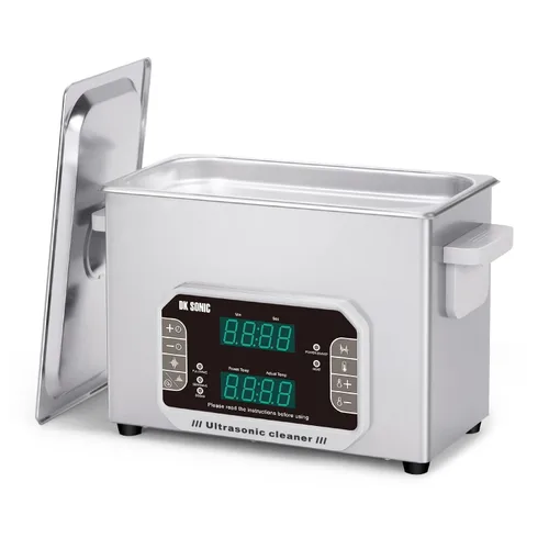 Vista 12 de DK SONIC Limpiador ultrasónico profesional de 3 L, 120 W, limpiador ultrasónico de joyería con temporizador, calentador y control táctil