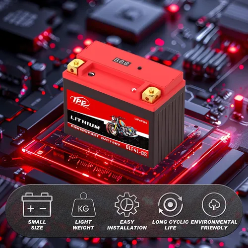 Vista 5 de TPE Batería de litio para motocicleta YTX4L-BS 12V 3Ah recargable Powersport Start Stop LiFePO para ATV y Scooter