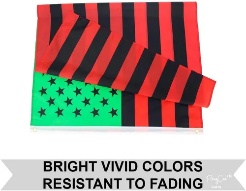 Vista 4 de Bandera de 3x5FT Afro American Black Lives Matter Pan-African Black Liberation BLM USA