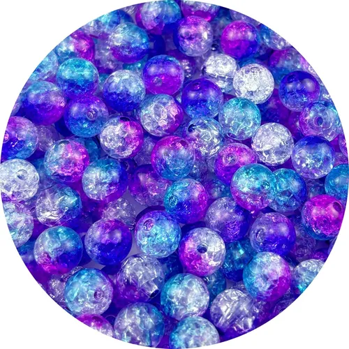 Vista 10 de Jmassyang 100 cuentas acrílicas de 0.472 in de cristal redondas de plástico espaciador para decoración de bricolaje, collares, pulseras, aretes