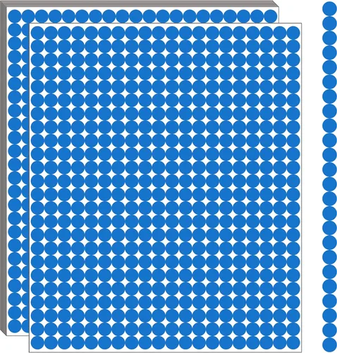 Vista 11 de Calcomanías de punto negro, 1/4 de pulgada, 10000 etiquetas adhesivas