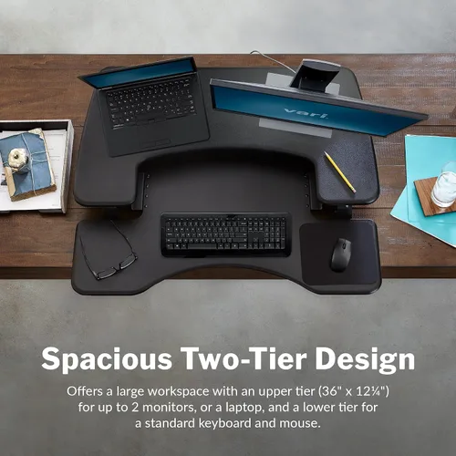 Vista 5 de Varidesk – Escritorio de Pie Altura Regulable – Pro Plus 36, Negro