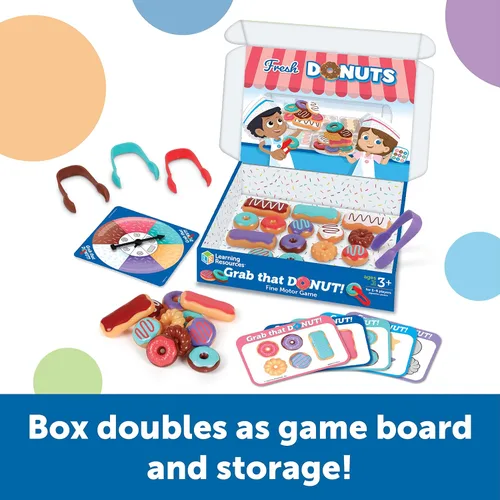 Vista 4 de Learning Resources Juego de motricidad fina para niños pequeños, juguetes de panadería, juegos de mesa, clasificación de colores, regalos para niños