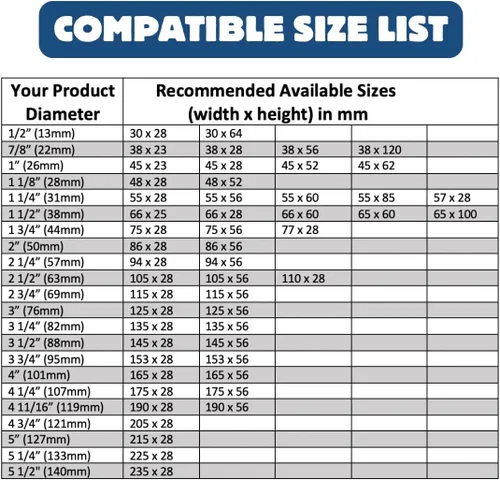 Vista 7 de Banda retráctil perforada blanca de 2.598 x 0.984 in para botellas, se adapta a 1 1/4" a 1 1/2" de diámetro - Paquete de 250