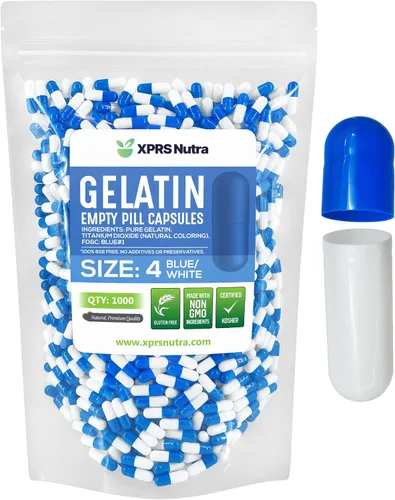 Vista 17 de XPRS Nutra Cápsulas vacías tamaño 4 – 100 cápsulas pequeñas de gelatina vacías – Pastillas de relleno de cápsulas de bricolaje – Cápsulas de gel