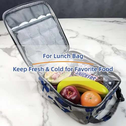 Vista 4 de Hojas de hielo reutilizables para enfriadores – Hojas de hielo flexibles para enfriar – Bolsas de almuerzo para congeladores – Hojas de cubo