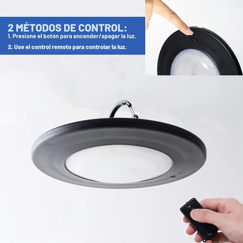 Vista 4 de Luces de sombrilla con control remoto, luces de sombrilla voladizas recargables para patio con 3 modos de brillo, para sombrilla de patio compensada