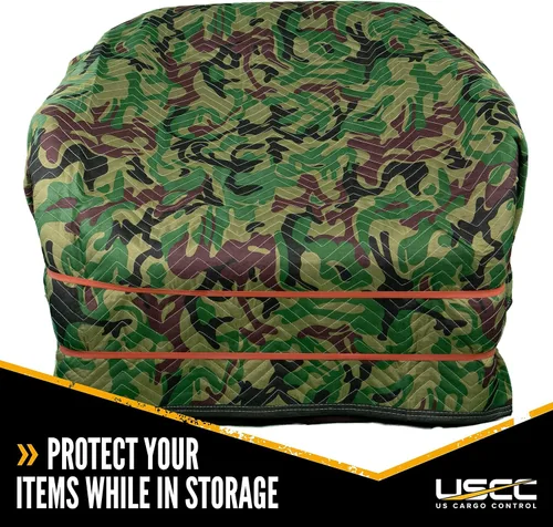 Vista 9 de US Cargo Control Manta móvil grande y resistente de 80 x 72 pulgadas, 65 lb/Docena, MBCAMO Camo