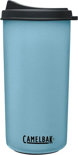 Vista 9 de CamelBak MultiBev - Botella de agua con aislamiento de acero inoxidable y taza de viaje Azul dusk
