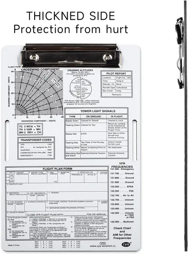 Vista 4 de CYA Student Pilot Bundle Aviation Pilot Kneeboard - Ordenador de vuelo E6b mejorado - Plotter giratorio
