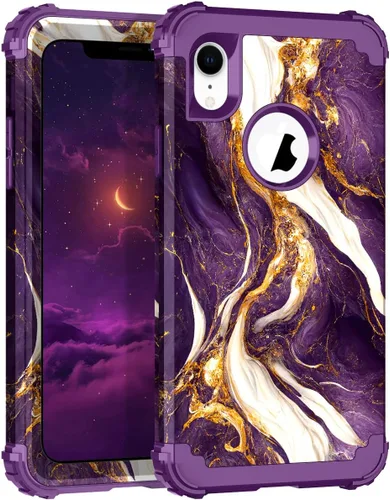 Vista 88 de Hocase Funda para iPhone SE 2022/2020, resistente a prueba de golpes, de plástico duro+goma de silicona, funda protectora híbrida para iPhone SE