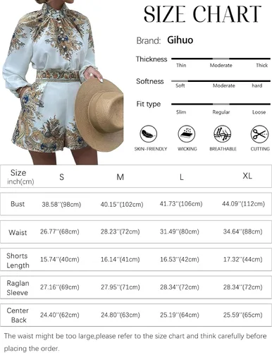 Vista 2 de Gihuo Conjunto de 2 piezas de pantalones cortos de cintura alta con estampado tropical para mujer