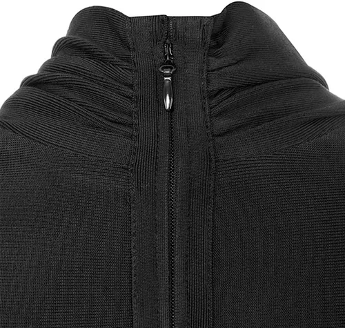 Vista 5 de Vestido de corte bajo HLBandage de manga larga Bodycon