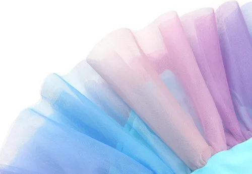 Vista 6 de EQSJIU Leotardos de ballet de unicornio con tutú para niñas pequeñas, vestido de falda de tul de algodón para bailar