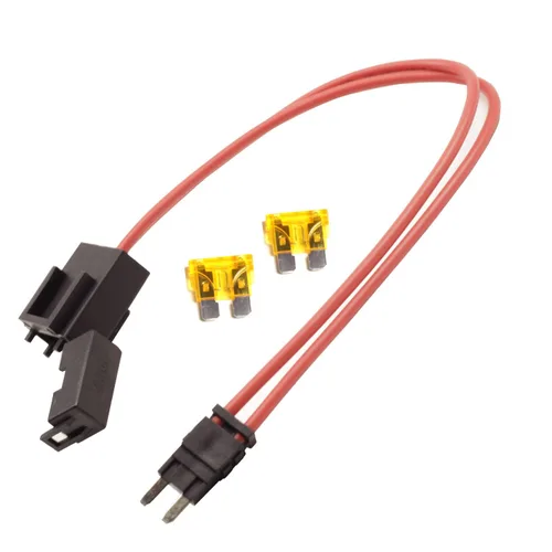Vista 9 de Conector de portafusibles de automóvil de 32 V 16 AWG de 10 amperios, cable de cable rojo, apto para paneles de caja de fusibles de cajero