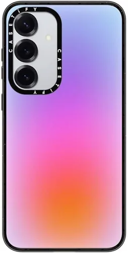 Vista 49 de CASETiFY Funda de impacto para Galaxy S22+ - Adhesivo Aries Moross, color negro transparente