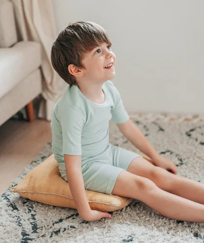 Vista 4 de AVAUMA - Pijama para niños y niñas de algodón básico para uso diario