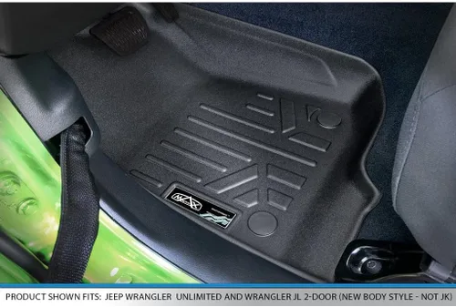 Vista 2 de SMARTLINER Juego de tapetes de piso de ajuste personalizado de 2 filas compatibles con Jeep Gladiator 2020-2025