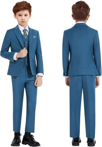 Vista 2 de Almighty Magic Trajes formales para niño, 5 piezas, conjunto de traje de vestir con anillo