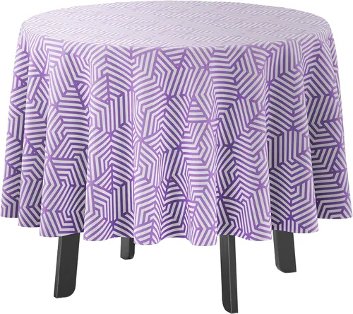 Vista 23 de Mantel redondo para interior/exterior de 58 pulgadas, mantel redondo impermeable para patio, manteles para mesa circular de primavera/verano