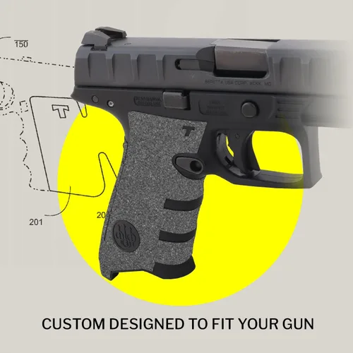 Vista 4 de TALON Grips Empuñadura adhesiva para pistola – Compatible con Beretta APX tamaño completo 0.354 in / .40 S & W – Fabricado en los Estados Unidos