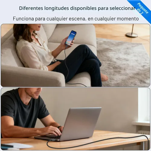 Vista 8 de Paquete de 2 cables de carga Samsung de 6 pies, 100 W/5 A, cable de carga rápida tipo C a tipo C, para Galaxy S25/S24/S23/S22/S21 Edge/Ultra/Note