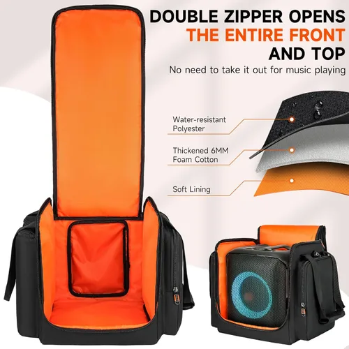 Vista 3 de Funda de transporte para viaje compatible con JBL Partybox Encore Essential