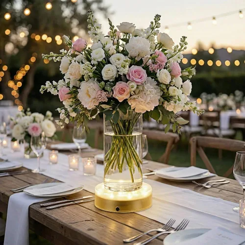 Vista 7 de Simplelight - Base de luz LED redonda de 4 pulgadas, color blanco suave, paquete individual Perfect for Glass Art, Ideal Led Display for Vases