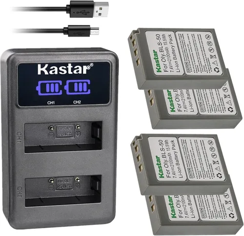 Vista 7 de Kastar BLS-50 LED2 Cargador de batería USB compatible con Olympus Pen E-P1, E-P2, E-P3, E-P7, E-PL1, E-PL1s, E-PL2, E-PL3, E-PL5, E-PL6, E-PL7