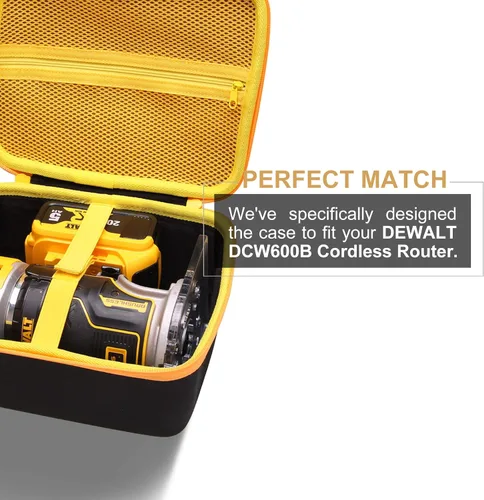 Vista 2 de LTGEM - Funda compatible con el enrutador inalámbrico DEWALT DCW600B / DWP611 20V Max XR (solo funda)