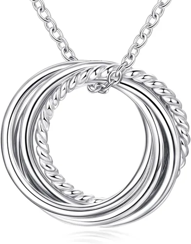 Vista 14 de Regalos de cumpleaños para mujer, collar de plata de ley 30, 40, 50, 60, 70, 80, 90, cumpleaños, 3, 4, 5, 6, 7, 8, 9, joyería de la década de 30