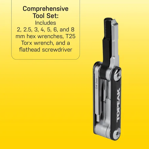 Vista 6 de Topeak Nano 7 Multi-Tool - Herramienta portátil compacta hecha por CNC con 7 funciones - Nano 7 (7 funciones) herramientas multifuncionales