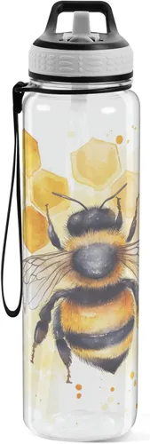 Vista 14 de Fustylead Amanita - Botella de agua de 32 onzas con popote, transparente a prueba de fugas, para mujeres y hombres, para deportes al aire libre