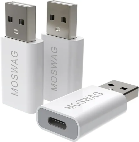 Vista 7 de MOSWAG Adaptador USB tipo C hembra a USB A macho, compatible con computadoras portátiles, PC, no necesita controlador/software adicional