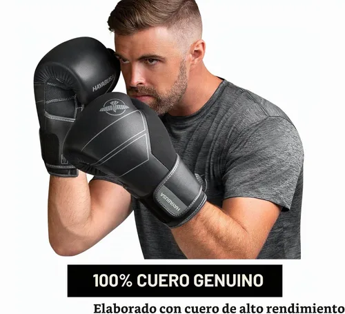 Vista 2 de Hayabusa Guantes de boxeo de cuero S4 Negro