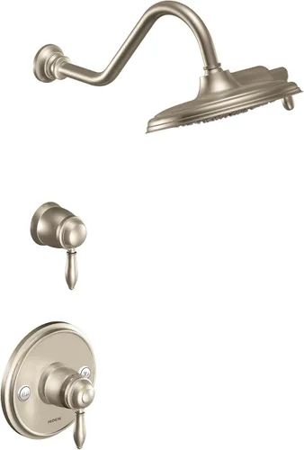 Vista 2 de Moen tubo de níquel cepillado 14 pulgadas Brazo de regadera, S113BN