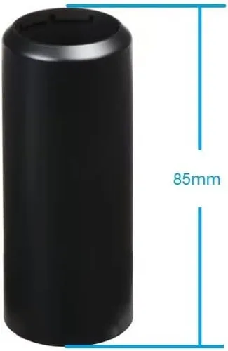Vista 2 de 2 piezas de repuesto para batería de micrófono, tapa/tapa/taza para Shure BLX288/PG58, BLX2/PG58 inalámbrico (negro)