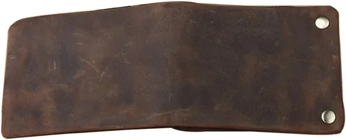 Vista 5 de Genda 2Archer Cartera de cuero para hombre, monedas, monedero plegable, Marrón