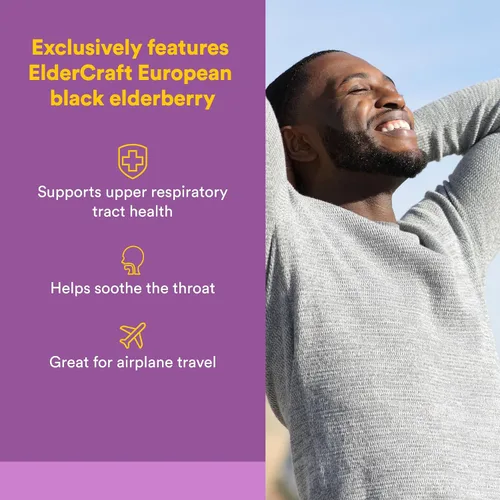 Vista 2 de Natural Factors Sambucus Extracto estandarizado de saúco negro, apoya el sistema inmunológico y la salud respiratoria, saúco negro europeo