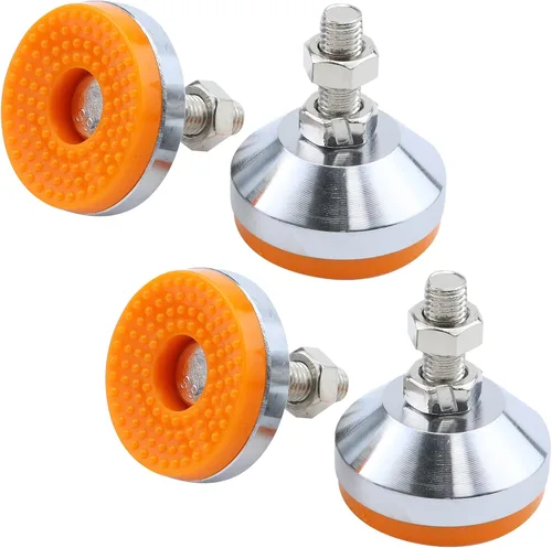 Vista 9 de Antrader 4pcs M8x50mm Ajustable Muebles Glides Antideslizante Nylon Reforzado Base Redonda 4.449 in Pie de nivelación