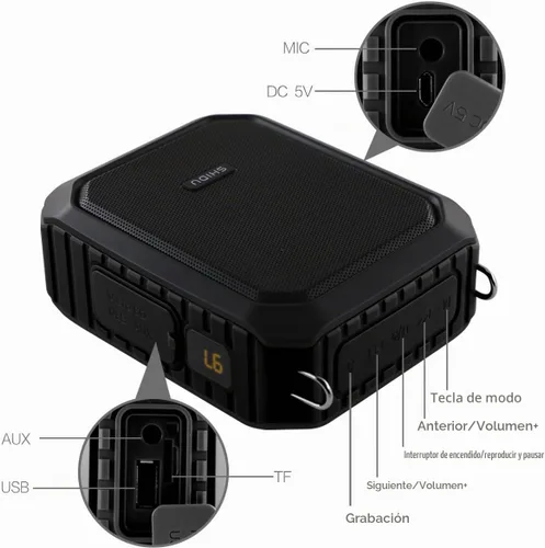 Vista 7 de Amplificador de voz inalámbrico Altavoz Bluetooth impermeable con micrófono