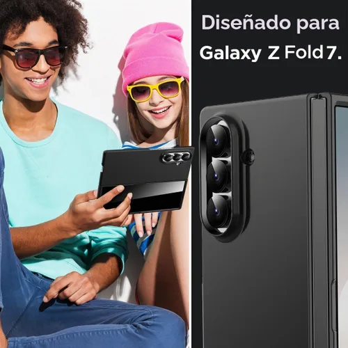 Vista 2 de AICase para Samsung Galaxy Z Fold 7 Funda, Funda de Teléfono Protectora de Ajuste Delgado para Samsung Galaxy Z Fold 7 5G, Negro
