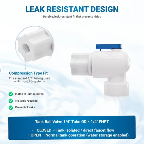 Vista 6 de Max Water Certificado NSF Tanque de almacenamiento de agua de ósmosis inversa de servicio pesado de 4,4 galones @100 PSI RO (ósmosis inversa), PA-E