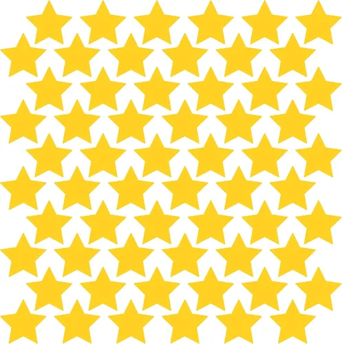Vista 59 de LiteMark Calcomanías de vinilo mate extraíbles con diseño de estrella Blanco