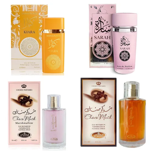 Vista 15 de AFLUXE Top Sales 4 Pieza Set de Perfume para Mujer Combo Eau de Parfum Spray Natural, Fragancia Duradera para Mujeres Kiara Mango Punch & Sarah Pink