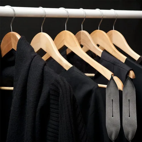 Vista 9 de Ipetboom 40 fundas negras para colgar espuma, agarres antideslizantes que protegen la ropa