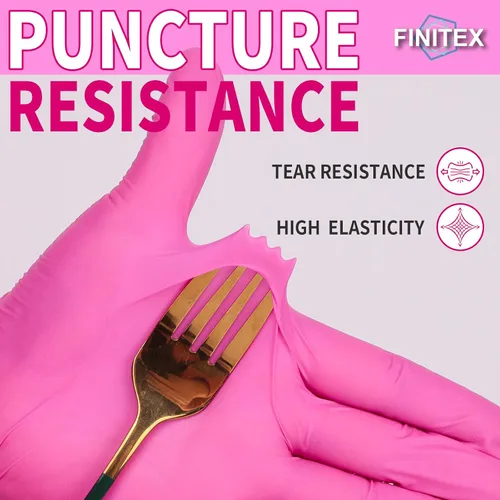 Vista 6 de FINITEX Nitrile Disposable Latex-Free Gloves - 3.5mil 100/1000PCS Powder-Free Latex Free Cleaning Medical Exam Food Gloves