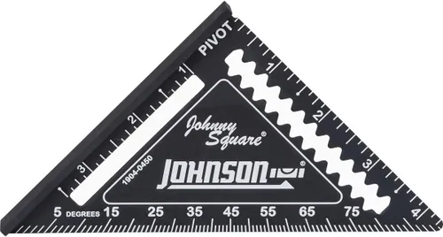 Vista 10 de Johnson Level & Tool 1904-0700V 7-1/4 pulgadas Johnny Square® MACH-1™ Smart Mark™ Rafter Square con vial nivel, negro